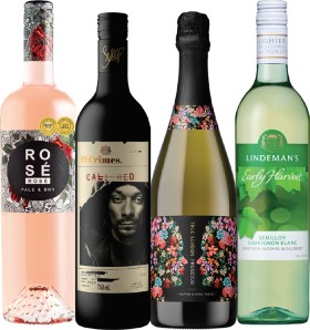 De-Bortoli-Still-Range-19-Crimes-Snoop-Cali-Range-True-Illusion-Range-or-Lindemans-Early-Havest-Range-750mL on sale