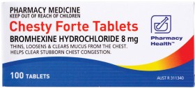 Pharmacy+Health+Chesty+Forte+100+Tablets