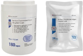 Henry+Schein+Surface+Disinfectant+Wipes+Hospital+Grade+-+180+Wipes+-+Tub+%26amp%3B+Refill