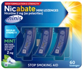 Nicabate+Mini+Lozenges+2mg+Regular+Strength+Mint+60+Pack
