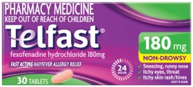 Telfast-Hayfever-Allergy-Relief-180mg-30-Tablets on sale