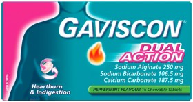 Gaviscon-Dual-Action-Peppermint-16-Tablets on sale