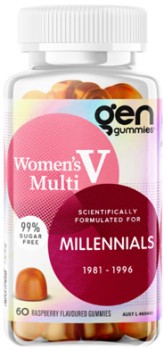 Gen+Gummies+Millennial+Gummies+Women%26rsquo%3Bs+Multivitamin+Raspberry+60+Pack