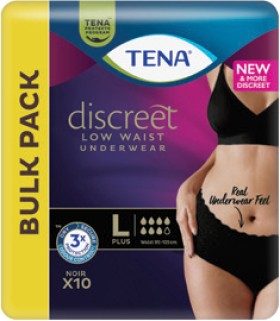 Tena-Discreet-Low-Waist-Underwear-Large-10-Pack on sale