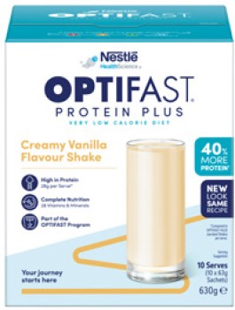 OPTIFAST+VLCD+Protein+Plus+Vanilla+Flavour+Shake+10+x+63g+Sachets