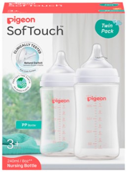 Pigeon+SofTouch+III+PP+Bottle+3%2B+Months+240mL+2+Pack
