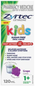 Zyrtec+Kids+Allergy+%26amp%3B+Hayfever+Relief+Grape+Flavour+Liquid+120mL
