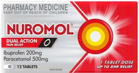 Nuromol-Dual-Action-Pain-Relief-12-Tablets on sale