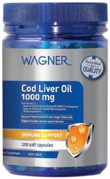 Wagner+Cod+Liver+Oil+1000mg+200+Soft+Capsules