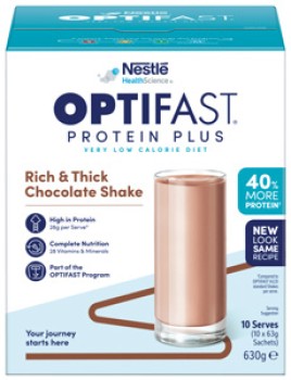 OPTIFAST+VLCD+Protein+Plus+Chocolate+Flavour+Shake+10+x+63g+Sachets