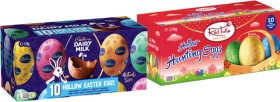 Cadbury-Dairy-Milk-Hollow-Easter-Eggs-or-Red-Tulip-Hollow-Hunting-Eggs-10-Pack-Selected-Varieties on sale