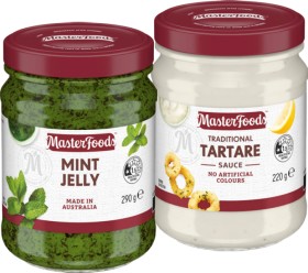 MasterFoods+Mint+Jelly+290g%2C+Tartare+Sauce+220g+or+Seafood+Cocktail+Sauce+260g
