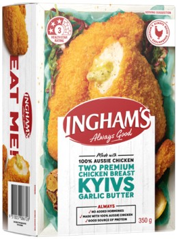 Inghams-Garlic-Butter-Chicken-Breast-Kyivs-350g on sale