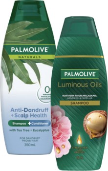 Palmolive+Naturals+Anti%E2%80%91Dandruff+2in1+or+Luminous+Oils+Shampoo+or+Conditioner+350mL+Selected+Varieties