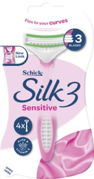 Schick-Silk-3-Sensitive-Disposable-Razors-4-Pack on sale