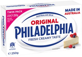 Philadelphia-Original-Cream-Cheese-Block-2x250g on sale