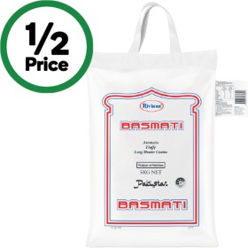 Riviana-Basmati-Rice-Long-Grain-5-kg on sale