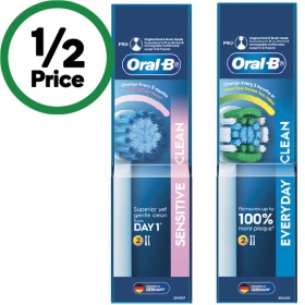 Oral-B+Electric+Toothbrush+Replacement+Heads+Pk+2
