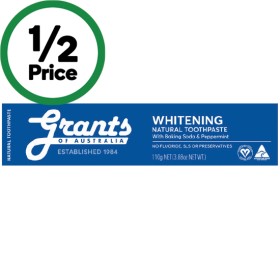 Grants+Whitening+Toothpaste+with+Baking+Soda+%26amp%3B+Peppermint+110g