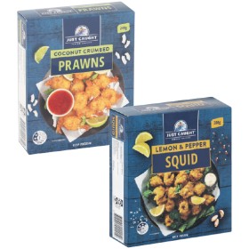 Just+Caught+Stretched+or+Coconut+Crumbed+Prawns+or+Lemon+%26amp%3B+Pepper+Squid+240-280g+%26ndash%3B+From+the+Freezer