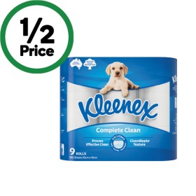 Kleenex+Complete+Clean+Toilet+Tissue+Pk+9