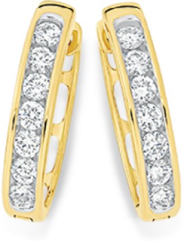 Alora-9ct-Gold-12-Carat-TW-Lab-Grown-Diamond-Channel-Set-Huggie-Earrings on sale
