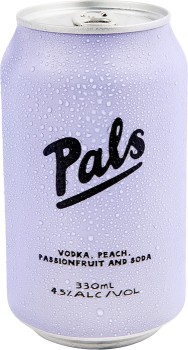 Pals+Vodka+Peach+Passionfruit+%26amp%3B+Soda+Cans+330mL
