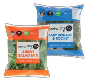 Community+Co+Aussie+Salad+Mix+110g+or+Baby+Spinach+%26amp%3B+Rocket+100g