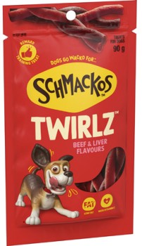 NEW+Schmackos+Twirlz+Beef+%26amp%3B+Liver+Flavour+90g
