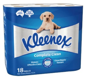 Kleenex-Complete-Clean-Toilet-Tissue-18-Pack on sale