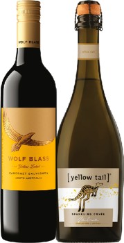 Wolf+Blass+Yellow+Label+Range+or+Yellow+Tail+Range+750mL