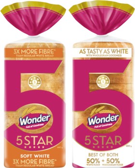 Wonder+Bread+5+Star+680g+Selected+Varieties