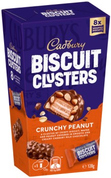 Cadbury+Biscuit+Clusters+Crunchy+Peanut+120g+Selected+Varieties