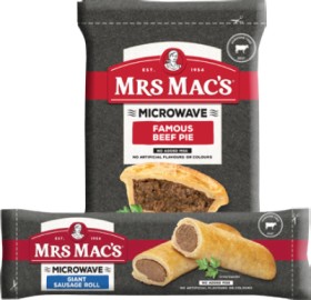 Mrs+Mac%26rsquo%3Bs+Microwave+Beef+Pie%2C+Giant+Sausage+Roll+175g+or+Pastie+165g+Selected+Varieties