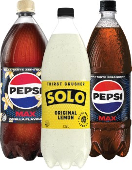 Pepsi-Solo-or-Mountain-Dew-Soft-Drink-125-Litre on sale