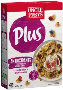Uncle-Tobys-Plus-Cereal-410g-435g on sale