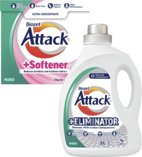 Biozet-Attack-Plus-Laundry-Liquid-2-Litre-or-Powder-2kg on sale