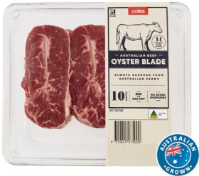 Coles+Australian+No+Added+Hormones+Beef+Oyster+Blade+Steak+500g