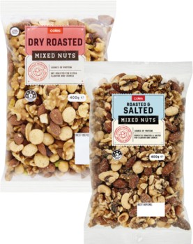 Coles-Dry-Roasted-or-Roasted-Salted-Mixed-Nuts-400g-Pack on sale