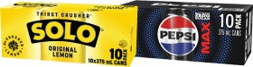 Pepsi-or-Solo-Soft-Drink-10x375mL on sale