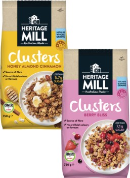 Heritage+Mill+Muesli%2C+Clusters+or+Granola+650g-750g