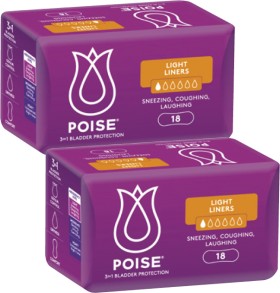 Poise-Light-Continence-Liners-18-Pack on sale