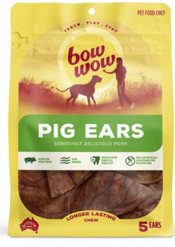 Bow+Wow+Dog+Treats+Pig+Ears+5+Pack