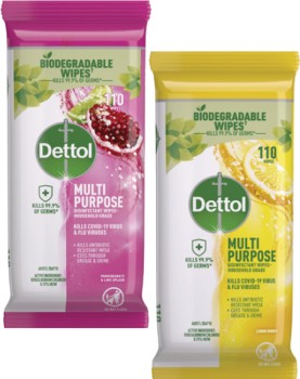 Dettol+Multipurpose+Disinfectant+Wipes+110+Pack