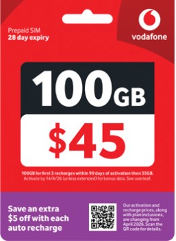Vodafone-45-Prepaid-SIM on sale