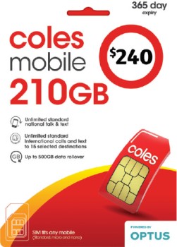 Coles-Mobile-240-Prepaid-SIM on sale