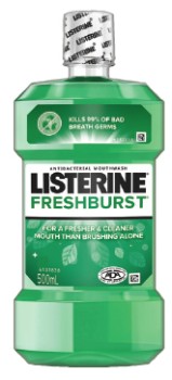 Listerine+Mouthwash+Fresher+%26amp%3B+Cleaner+500mL+Selected+Varieties