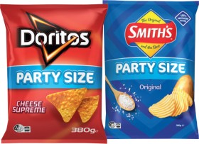 Doritos+Corn+Chips%2C+Smith%26rsquo%3Bs+Crinkle+Cut+380g+or+Red+Rock+Deli+Chips+Party+Size+290g+Selected+Varieties
