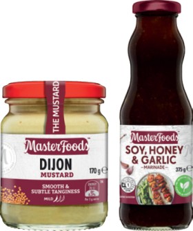 MasterFoods+Marinade+375g%2C+Mustard+170%E2%80%91175g+or+Horseradish+Cream+175g+Selected+Varieties