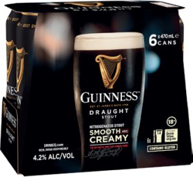 Guinness+Draught+6+Pack+470mL+Cans